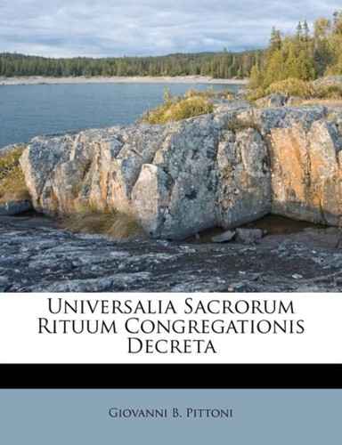 Pittoni universalia sacrorum - pittoni,